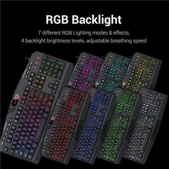 Gaming Keyboard, M601 Mouse, RGB Backlit Gaming Keyboard, Programmable Backlit - Picture 5 of 5